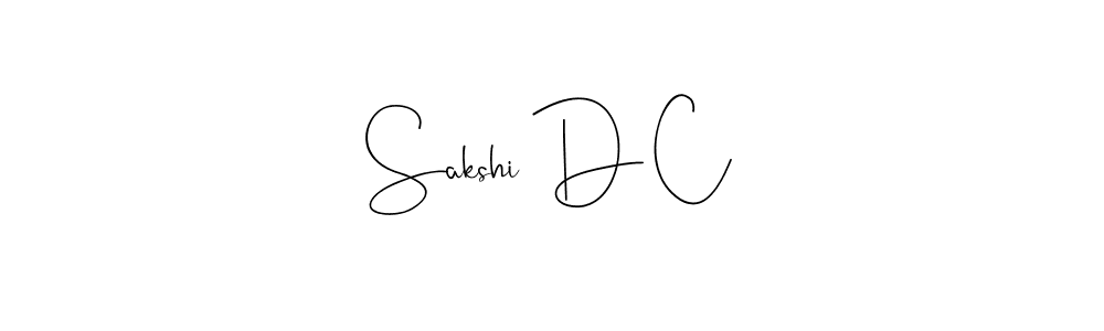 Design your own signature with our free online signature maker. With this signature software, you can create a handwritten (Andilay-7BmLP) signature for name Sakshi D C. Sakshi D C signature style 4 images and pictures png