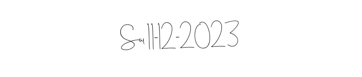 How to make Sal 11-12-2023 name signature. Use Andilay-7BmLP style for creating short signs online. This is the latest handwritten sign. Sal 11-12-2023 signature style 4 images and pictures png