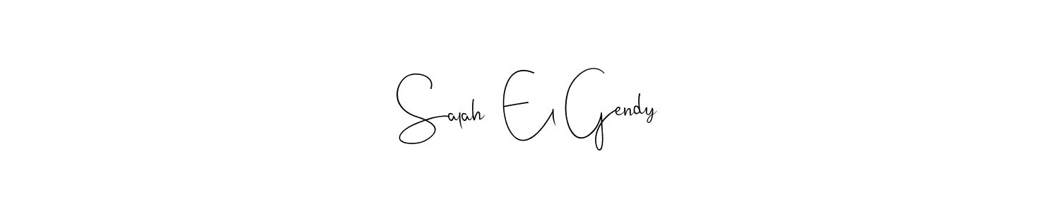 You can use this online signature creator to create a handwritten signature for the name Salah  El Gendy. This is the best online autograph maker. Salah  El Gendy signature style 4 images and pictures png