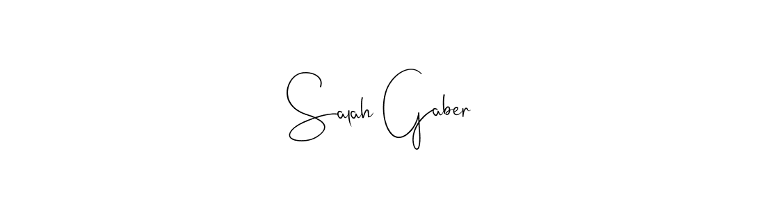 How to make Salah Gaber name signature. Use Andilay-7BmLP style for creating short signs online. This is the latest handwritten sign. Salah Gaber signature style 4 images and pictures png