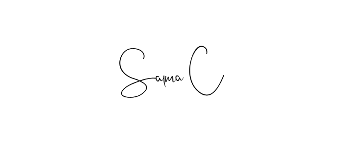 Similarly Andilay-7BmLP is the best handwritten signature design. Signature creator online .You can use it as an online autograph creator for name Salma C. Salma C signature style 4 images and pictures png