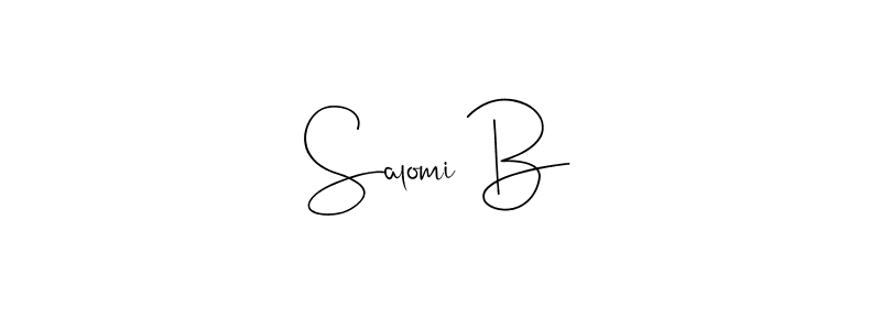 The best way (Andilay-7BmLP) to make a short signature is to pick only two or three words in your name. The name Salomi B include a total of six letters. For converting this name. Salomi B signature style 4 images and pictures png