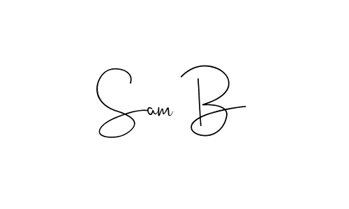 Make a beautiful signature design for name Sam B. With this signature (Andilay-7BmLP) style, you can create a handwritten signature for free. Sam B signature style 4 images and pictures png