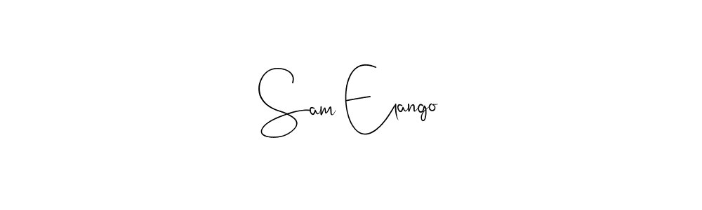 You should practise on your own different ways (Andilay-7BmLP) to write your name (Sam Elango) in signature. don't let someone else do it for you. Sam Elango signature style 4 images and pictures png