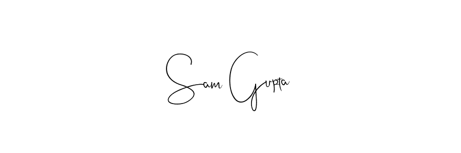 Create a beautiful signature design for name Sam Gupta. With this signature (Andilay-7BmLP) fonts, you can make a handwritten signature for free. Sam Gupta signature style 4 images and pictures png