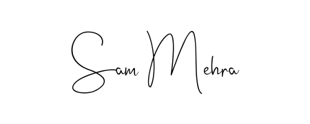 Try this chic Sam Mehra handwritten sign style. Using Andilay-7BmLP font elements, it gives your name a sleek, memorable identity. Sam Mehra signature style 4 images and pictures png