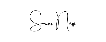 The Andilay-7BmLP typeface gives name Sam Nelli a refined look. Suitable for certificates, diplomas, and official verification. Sam Nelli signature style 4 images and pictures png