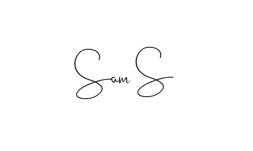 How to make Sam S name signature. Use Andilay-7BmLP style for creating short signs online. This is the latest handwritten sign. Sam S signature style 4 images and pictures png