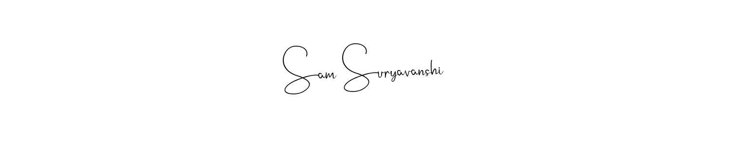 Make a beautiful signature design for name Sam Suryavanshi. With this signature (Andilay-7BmLP) style, you can create a handwritten signature for free. Sam Suryavanshi signature style 4 images and pictures png