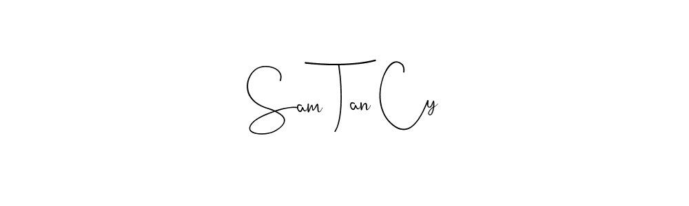 Also You can easily find your signature by using the search form. We will create Sam Tan Cy name handwritten signature images for you free of cost using Andilay-7BmLP sign style. Sam Tan Cy signature style 4 images and pictures png