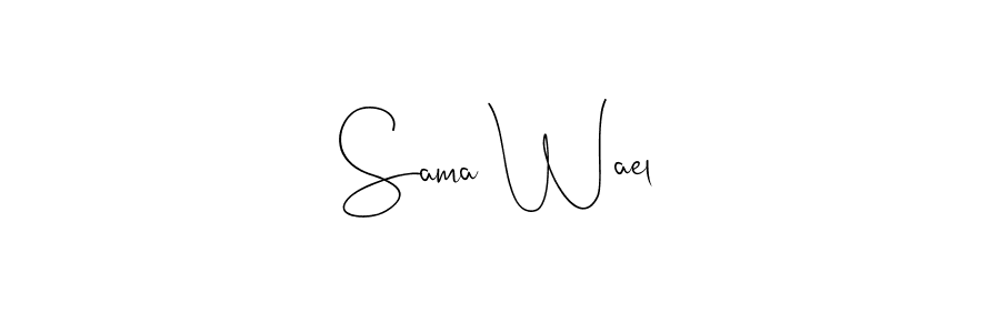 This is the best signature style for the Sama Wael name. Also you like these signature font (Andilay-7BmLP). Mix name signature. Sama Wael signature style 4 images and pictures png