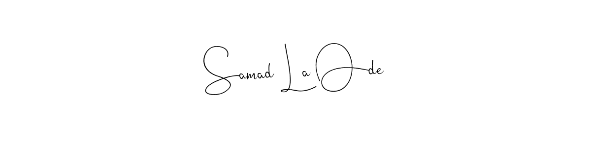 You can use this online signature creator to create a handwritten signature for the name Samad La Ode. This is the best online autograph maker. Samad La Ode signature style 4 images and pictures png