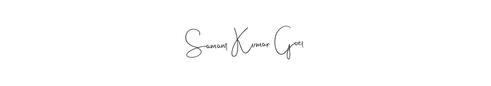 Also we have Samant Kumar Goel name is the best signature style. Create professional handwritten signature collection using Andilay-7BmLP autograph style. Samant Kumar Goel signature style 4 images and pictures png