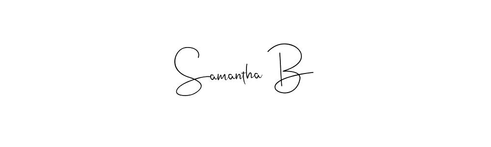Also You can easily find your signature by using the search form. We will create Samantha B name handwritten signature images for you free of cost using Andilay-7BmLP sign style. Samantha B signature style 4 images and pictures png