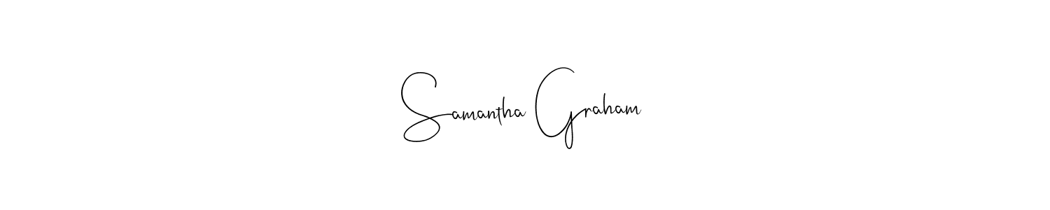 Andilay-7BmLP is a professional signature style that is perfect for those who want to add a touch of class to their signature. It is also a great choice for those who want to make their signature more unique. Get Samantha Graham name to fancy signature for free. Samantha Graham signature style 4 images and pictures png