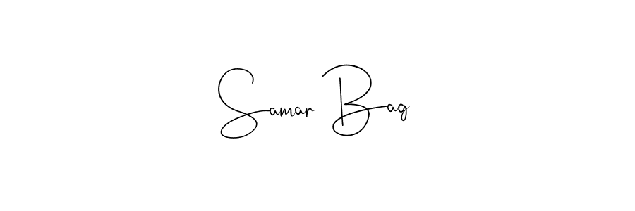 How to make Samar Bag name signature. Use Andilay-7BmLP style for creating short signs online. This is the latest handwritten sign. Samar Bag signature style 4 images and pictures png