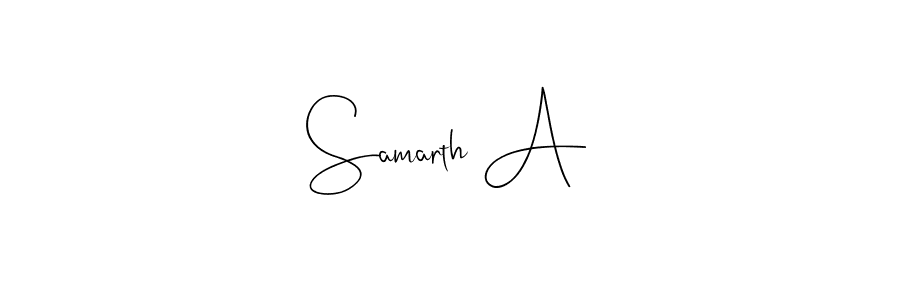 Create a beautiful signature design for name Samarth A. With this signature (Andilay-7BmLP) fonts, you can make a handwritten signature for free. Samarth A signature style 4 images and pictures png