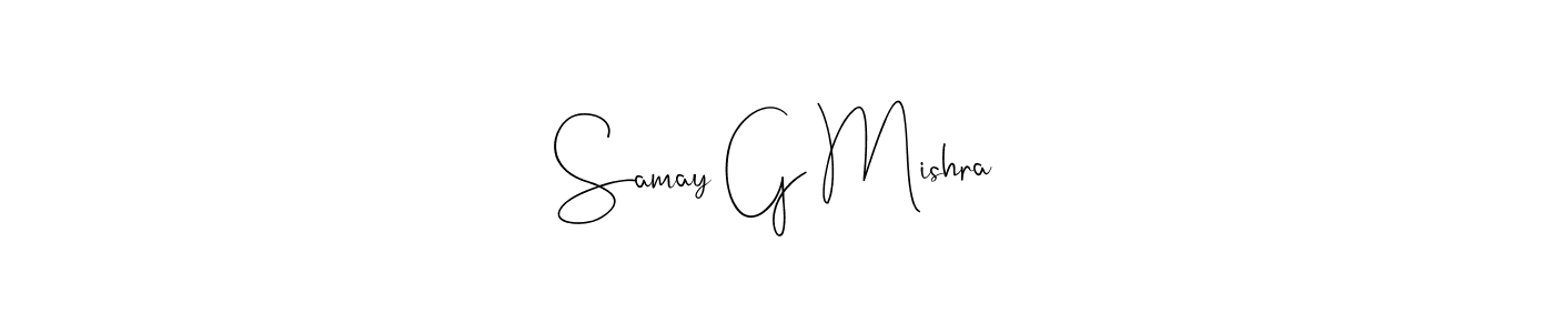 You can use this online signature creator to create a handwritten signature for the name Samay G Mishra. This is the best online autograph maker. Samay G Mishra signature style 4 images and pictures png