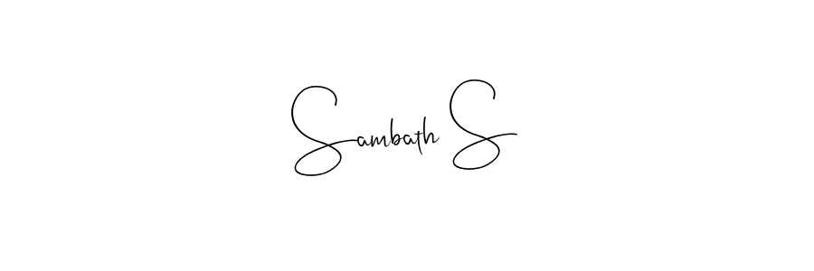 Make a beautiful signature design for name Sambath S. With this signature (Andilay-7BmLP) style, you can create a handwritten signature for free. Sambath S signature style 4 images and pictures png