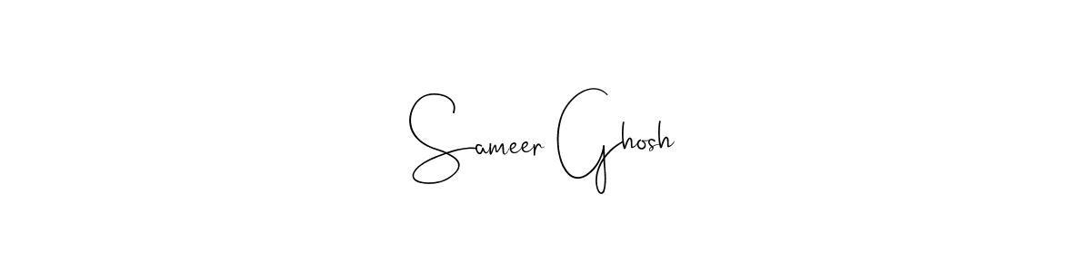 Make a beautiful signature design for name Sameer Ghosh. With this signature (Andilay-7BmLP) style, you can create a handwritten signature for free. Sameer Ghosh signature style 4 images and pictures png