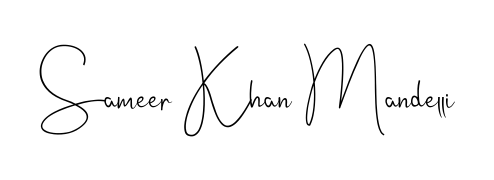 Discover the perfect balance of readability and style for Sameer Khan Mandelli with Andilay-7BmLP font. Create your dream signature today. Sameer Khan Mandelli signature style 4 images and pictures png