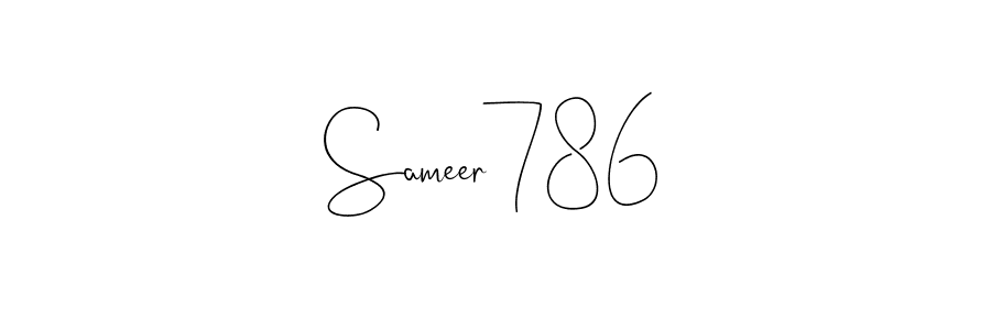 Use a signature maker to create a handwritten signature online. With this signature software, you can design (Andilay-7BmLP) your own signature for name Sameer786. Sameer786 signature style 4 images and pictures png