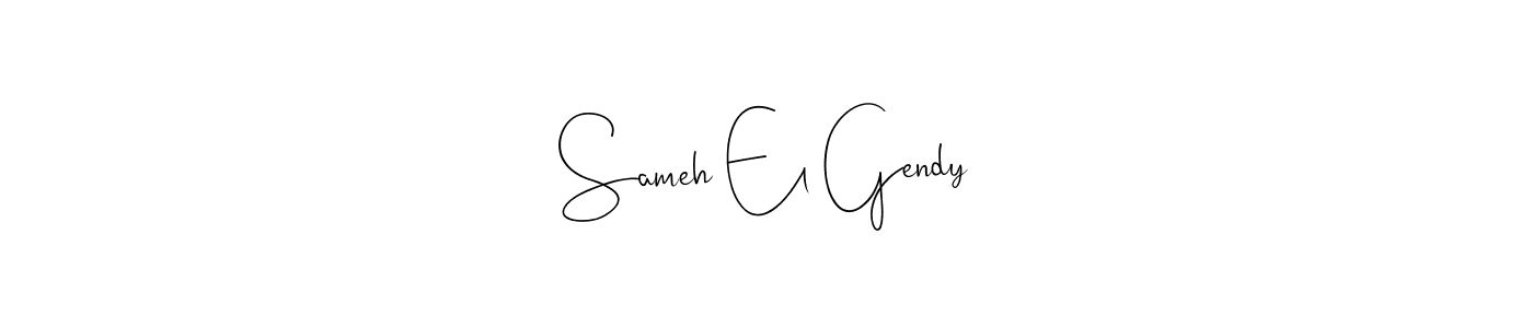 The best way (Andilay-7BmLP) to make a short signature is to pick only two or three words in your name. The name Sameh El Gendy include a total of six letters. For converting this name. Sameh El Gendy signature style 4 images and pictures png