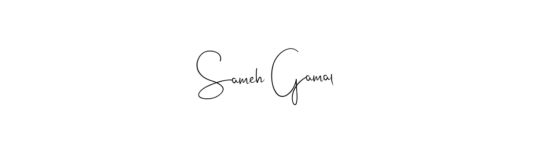 if you are searching for the best signature style for your name Sameh Gamal. so please give up your signature search. here we have designed multiple signature styles  using Andilay-7BmLP. Sameh Gamal signature style 4 images and pictures png