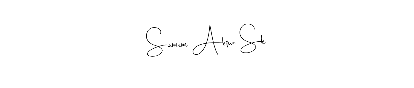 You should practise on your own different ways (Andilay-7BmLP) to write your name (Samim Aktar Sk) in signature. don't let someone else do it for you. Samim Aktar Sk signature style 4 images and pictures png