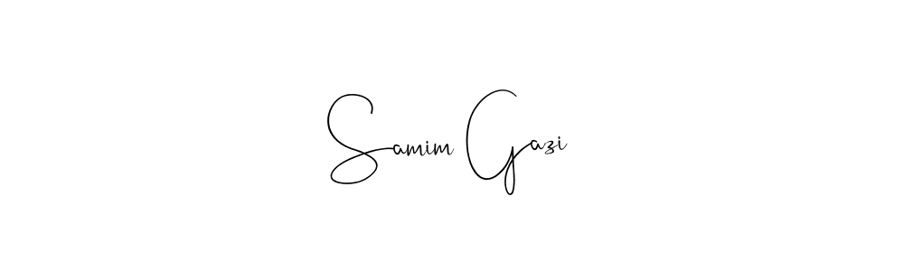How to make Samim Gazi name signature. Use Andilay-7BmLP style for creating short signs online. This is the latest handwritten sign. Samim Gazi signature style 4 images and pictures png