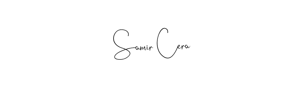 How to make Samir Cera name signature. Use Andilay-7BmLP style for creating short signs online. This is the latest handwritten sign. Samir Cera signature style 4 images and pictures png