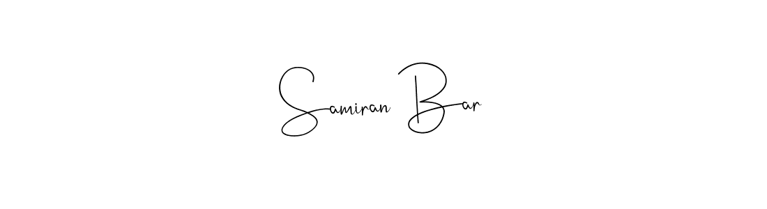 Design your own signature with our free online signature maker. With this signature software, you can create a handwritten (Andilay-7BmLP) signature for name Samiran Bar. Samiran Bar signature style 4 images and pictures png