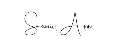 How to make Samiul Alom signature? Andilay-7BmLP is a professional autograph style. Create handwritten signature for Samiul Alom name. Samiul Alom signature style 4 images and pictures png