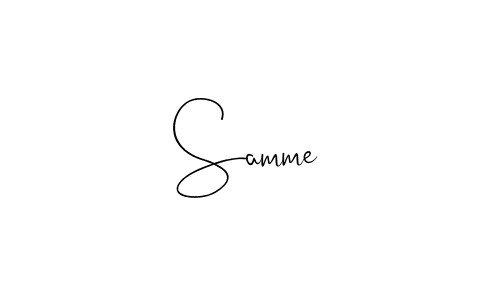 Make a beautiful signature design for name Samme. Use this online signature maker to create a handwritten signature for free. Samme signature style 4 images and pictures png