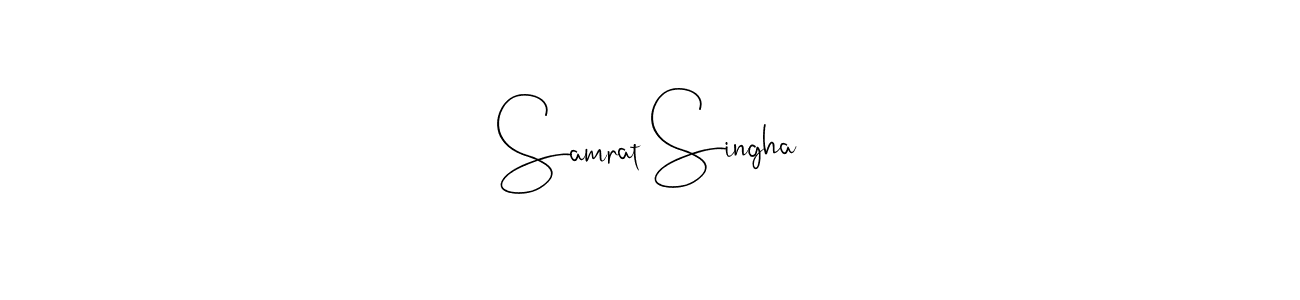 Make a beautiful signature design for name Samrat Singha. With this signature (Andilay-7BmLP) style, you can create a handwritten signature for free. Samrat Singha signature style 4 images and pictures png