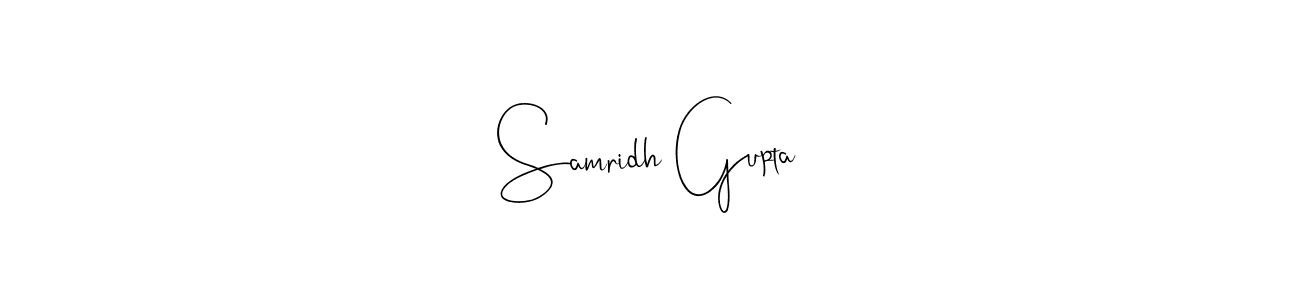 Use a signature maker to create a handwritten signature online. With this signature software, you can design (Andilay-7BmLP) your own signature for name Samridh Gupta. Samridh Gupta signature style 4 images and pictures png