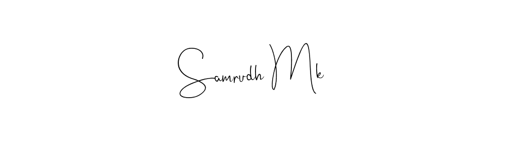 Use a signature maker to create a handwritten signature online. With this signature software, you can design (Andilay-7BmLP) your own signature for name Samrudh Mk. Samrudh Mk signature style 4 images and pictures png