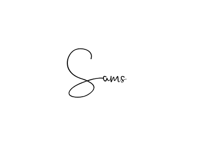 Sams stylish signature style. Best Handwritten Sign (Andilay-7BmLP) for my name. Handwritten Signature Collection Ideas for my name Sams. Sams signature style 4 images and pictures png