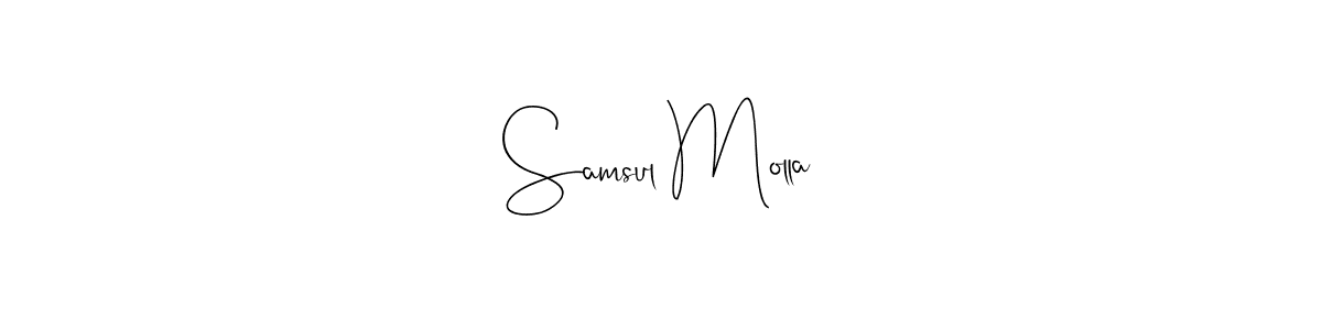 How to make Samsul Molla signature? Andilay-7BmLP is a professional autograph style. Create handwritten signature for Samsul Molla name. Samsul Molla signature style 4 images and pictures png