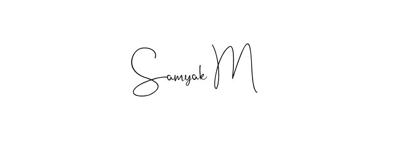 Make a beautiful signature design for name Samyak M. Use this online signature maker to create a handwritten signature for free. Samyak M signature style 4 images and pictures png