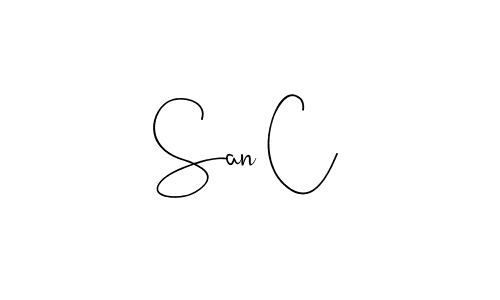 Design your own signature with our free online signature maker. With this signature software, you can create a handwritten (Andilay-7BmLP) signature for name San C. San C signature style 4 images and pictures png
