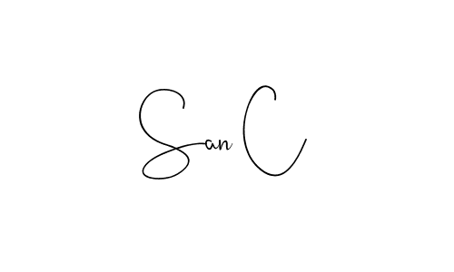 It looks lik you need a new signature style for name San C. Design unique handwritten (Andilay-7BmLP) signature with our free signature maker in just a few clicks. San C signature style 4 images and pictures png