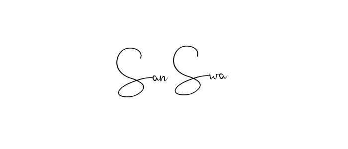 How to make San Swa signature? Andilay-7BmLP is a professional autograph style. Create handwritten signature for San Swa name. San Swa signature style 4 images and pictures png