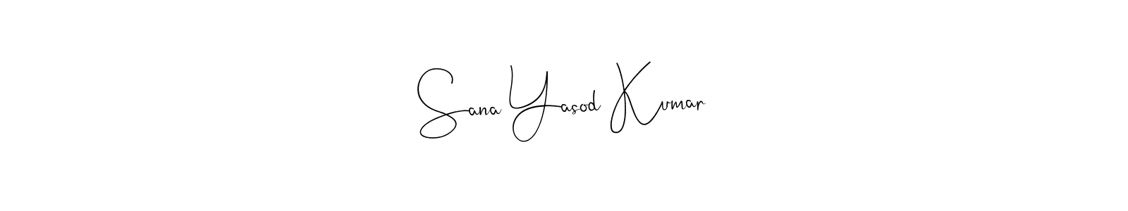 Make a beautiful signature design for name Sana Yasod Kumar. Use this online signature maker to create a handwritten signature for free. Sana Yasod Kumar signature style 4 images and pictures png