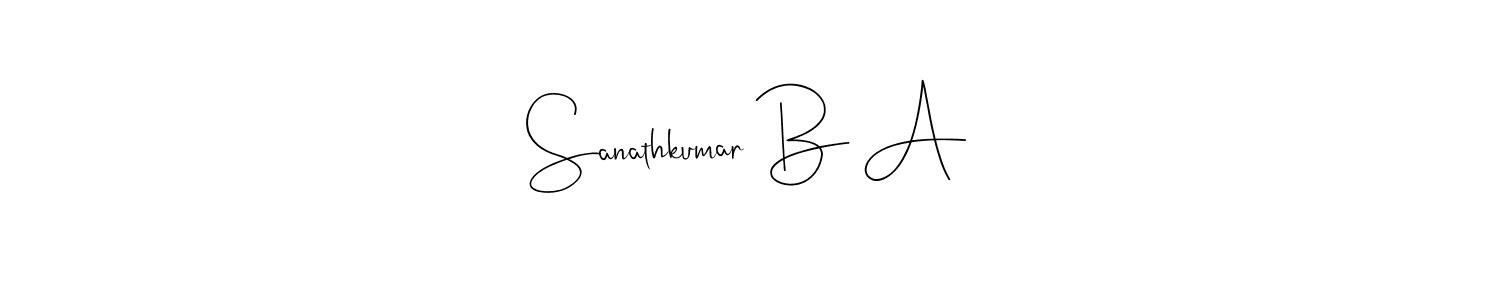 Make a beautiful signature design for name Sanathkumar B A. Use this online signature maker to create a handwritten signature for free. Sanathkumar B A signature style 4 images and pictures png