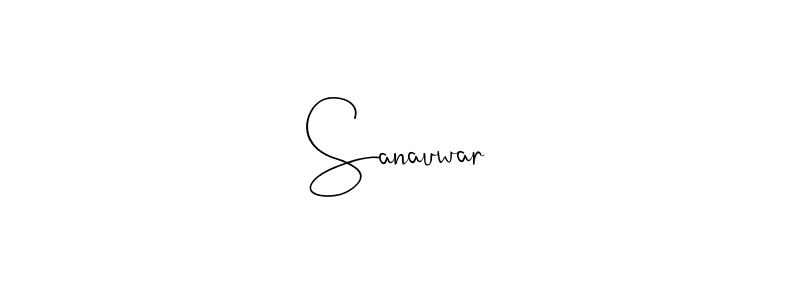 How to make Sanauwar name signature. Use Andilay-7BmLP style for creating short signs online. This is the latest handwritten sign. Sanauwar signature style 4 images and pictures png