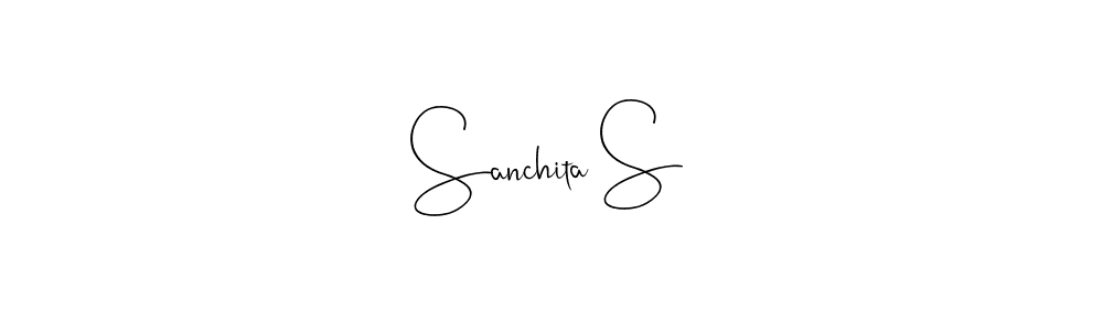 Design your own signature with our free online signature maker. With this signature software, you can create a handwritten (Andilay-7BmLP) signature for name Sanchita S. Sanchita S signature style 4 images and pictures png