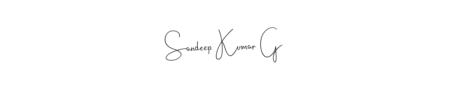 Also we have Sandeep Kumar G name is the best signature style. Create professional handwritten signature collection using Andilay-7BmLP autograph style. Sandeep Kumar G signature style 4 images and pictures png
