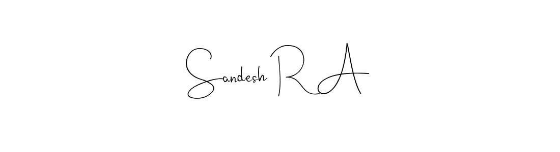 How to make Sandesh R A signature? Andilay-7BmLP is a professional autograph style. Create handwritten signature for Sandesh R A name. Sandesh R A signature style 4 images and pictures png