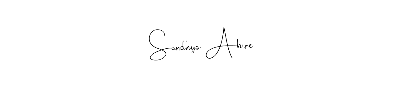 Similarly Andilay-7BmLP is the best handwritten signature design. Signature creator online .You can use it as an online autograph creator for name Sandhya Ahire. Sandhya Ahire signature style 4 images and pictures png